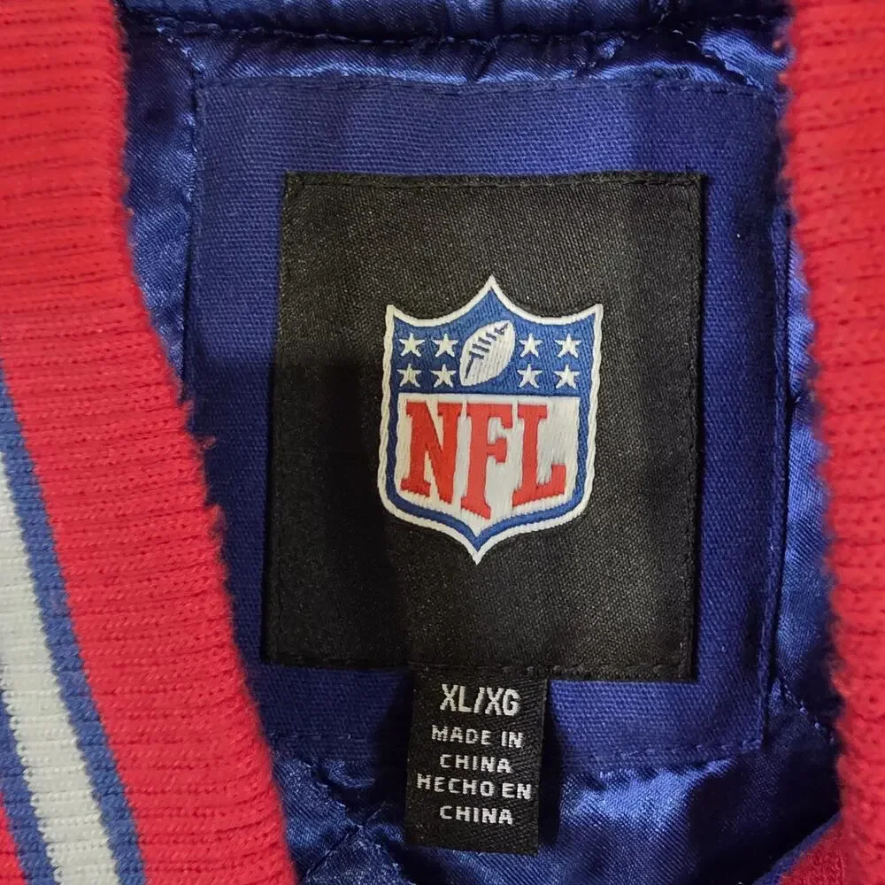 New‎ York Giants Varsity Jacket Mens XL Blue NFL Football Super Bowl Champions